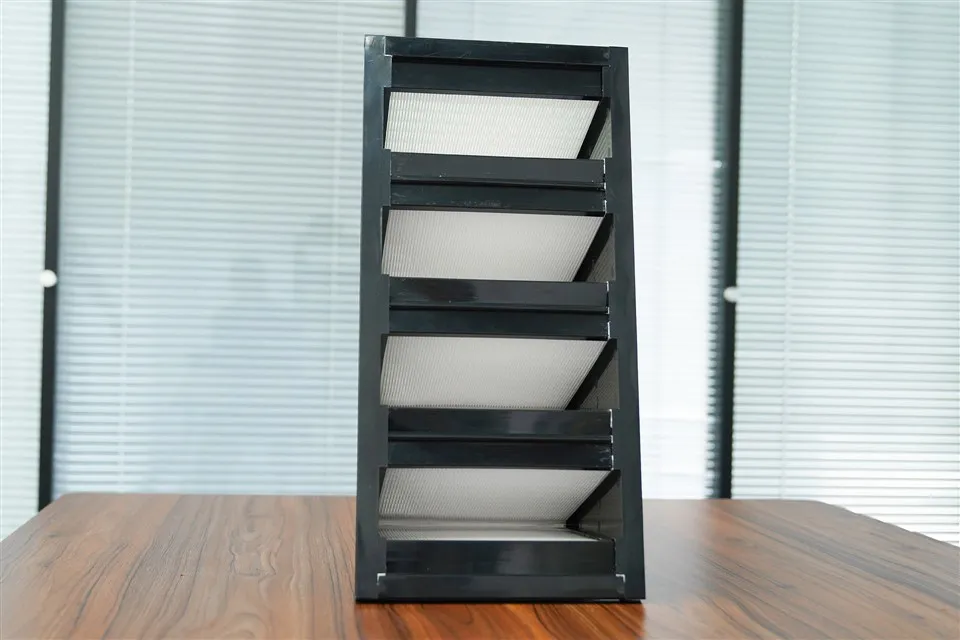 Großvolumiger, hocheffizienter ABS-Rahmen W Typ V-förmiger Luftfilter für Reinräume